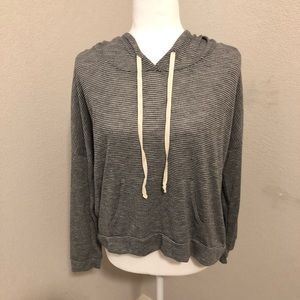Ginger G striped hoodie with pockets, size L
